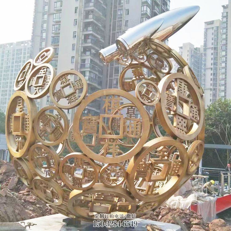 空心球雕塑定做，公園小品，鏤空空心球雕塑精選