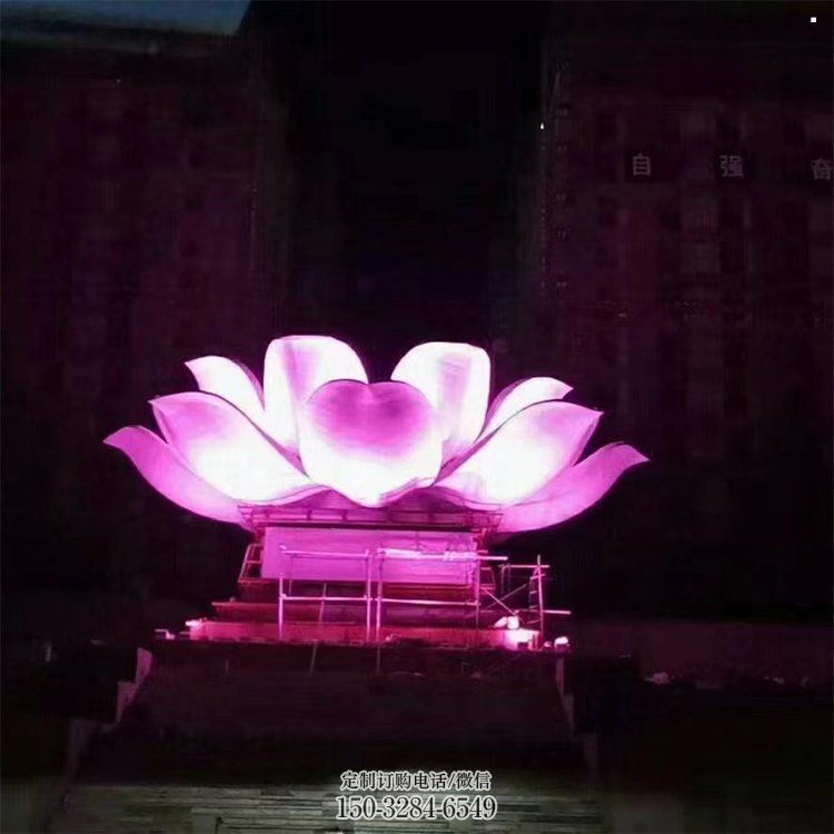 鏤空蓮花雕塑精選，陸地?cái)[件，各類燈光蓮花雕塑廠家