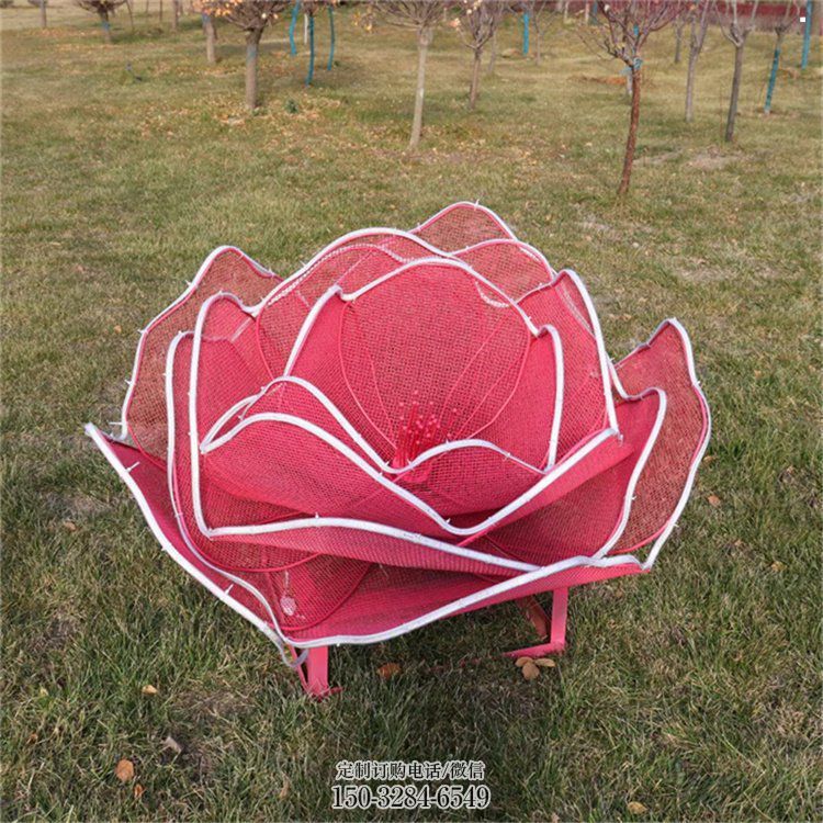 玫瑰花雕塑定做，公園雕塑，鏤空玫瑰花雕塑生產(chǎn)廠家