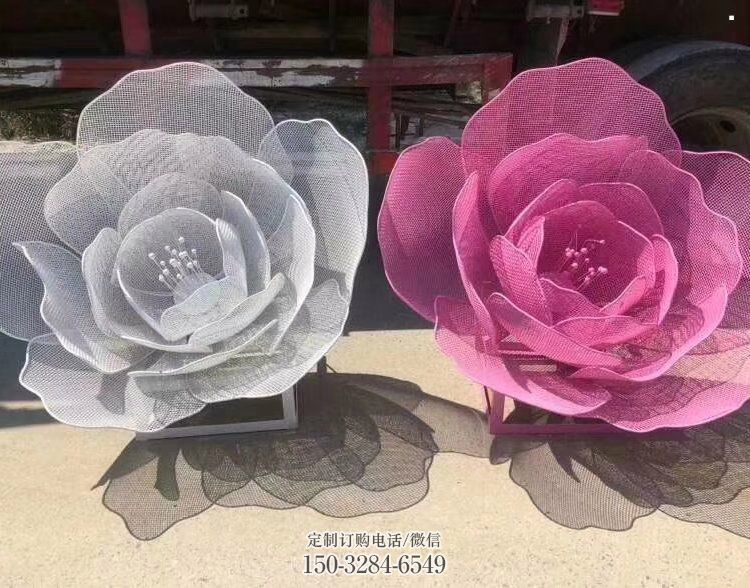 玫瑰花雕塑提供，街頭雕塑，庭院鏤空玫瑰花雕塑優(yōu)價(jià)