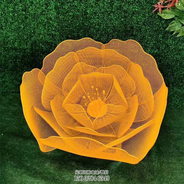 玫瑰花雕塑預(yù)定，鍛造工藝，門(mén)口鏤空玫瑰花雕塑指用
