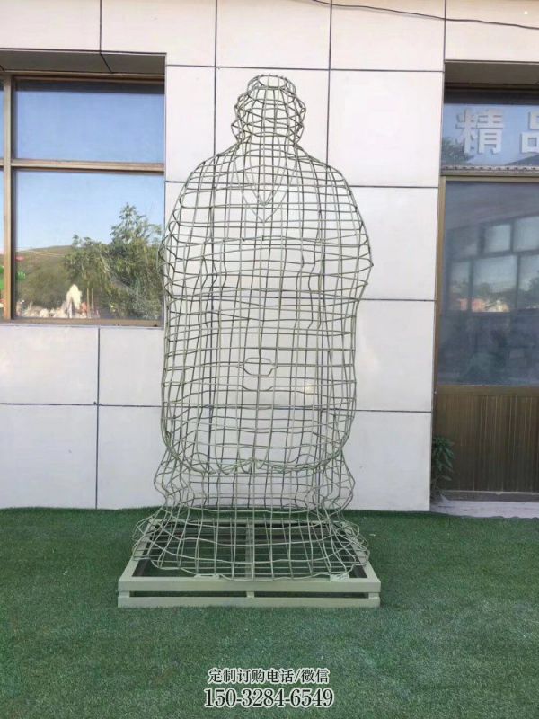 鏤空孔子雕塑訂做，景區(qū)雕塑，鐵藝古代人物雕塑定價(jià)