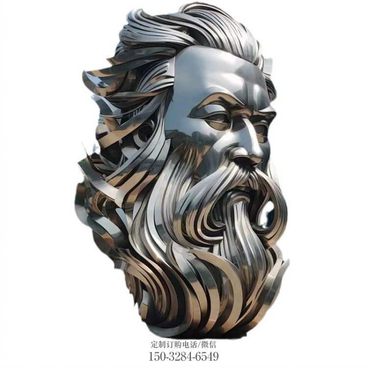 白鋼人頭像雕塑供需，標識雕塑，鏡面西方人雕塑制造商