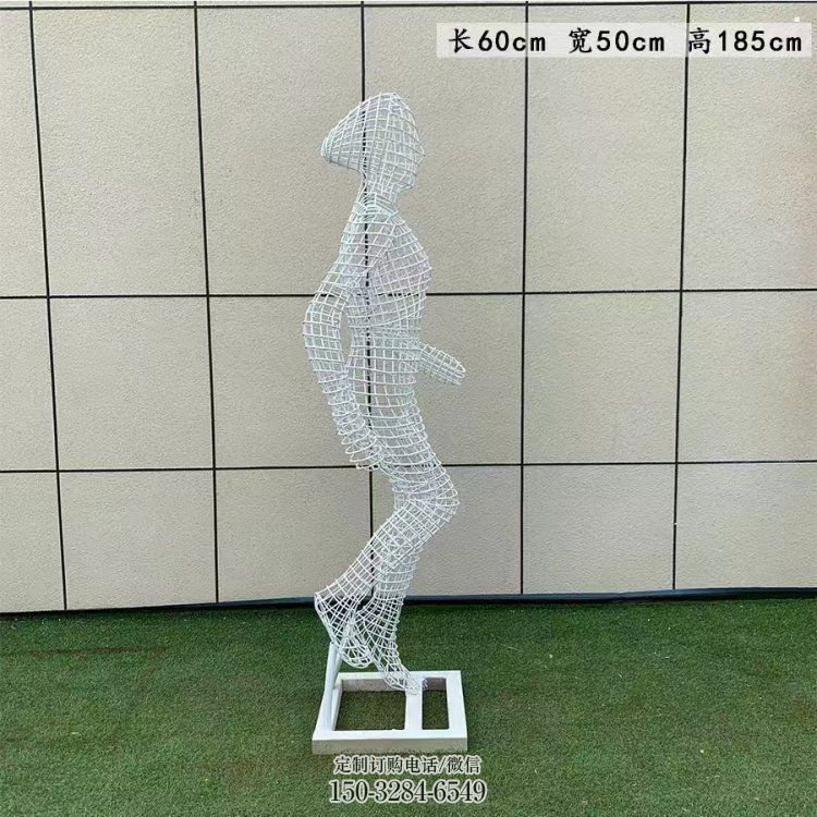 鏤空體育雕塑供求，編織雕塑，鐵藝健兒人物雕塑制造商